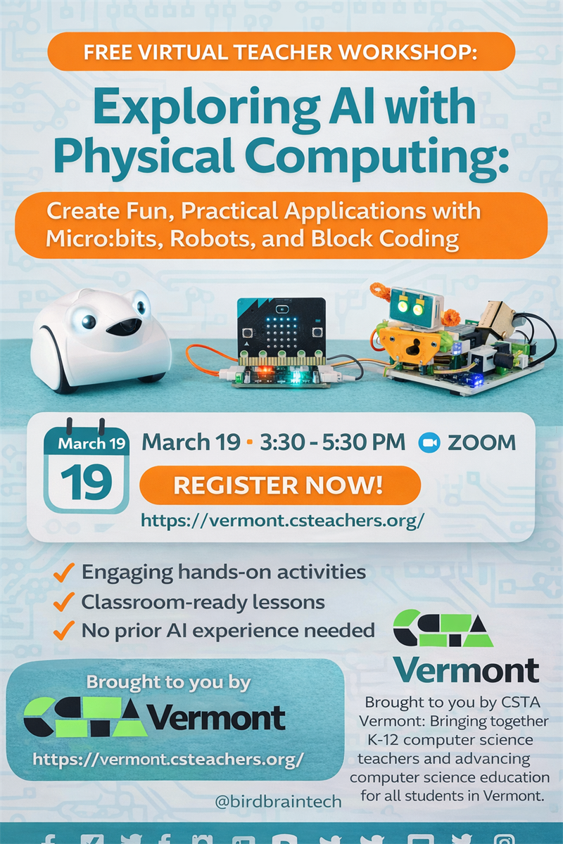 Workshop Flyer March 19 2026 - Explore AI with Physical Computing